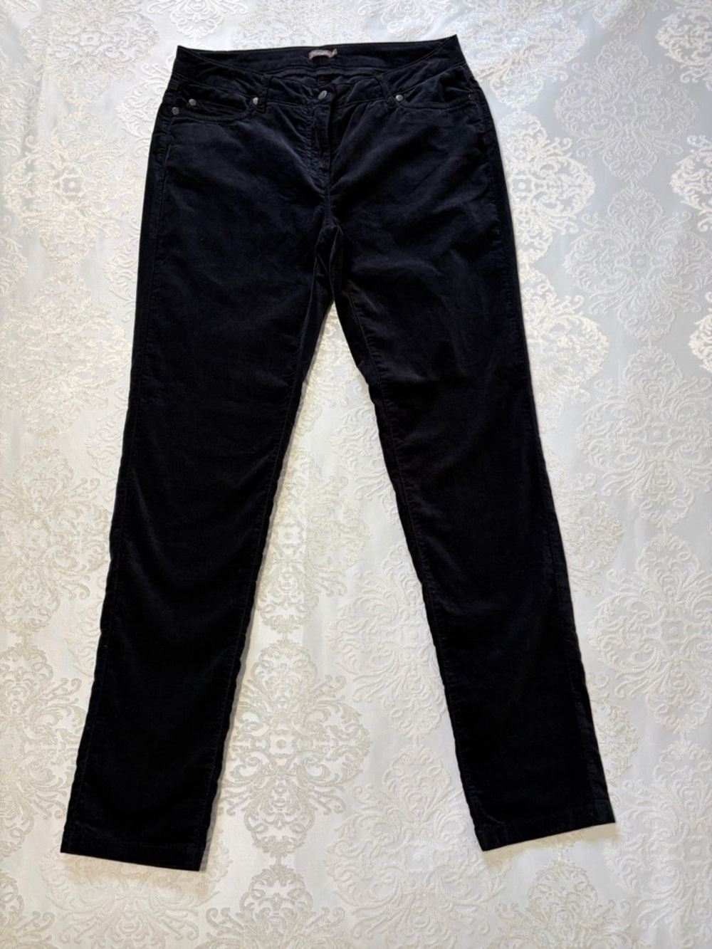 J.McLaughlin Velvet Skinny Mid Rise  Pant In Black Size 8